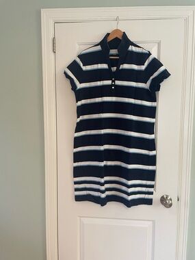 Vintage Tommy Hilfiger striped blue and white cotton T-shirt dress